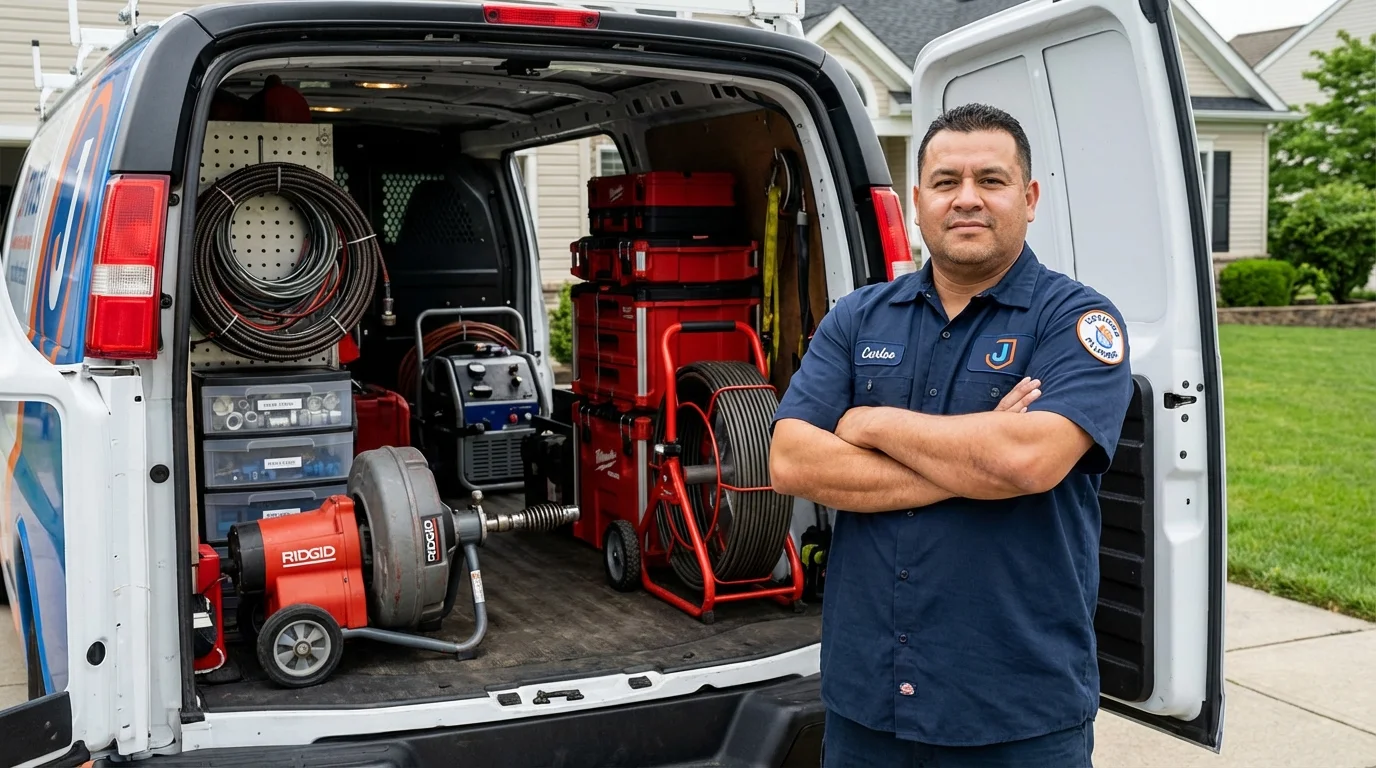 Professional drain cleaning equipment and Johns Plumbing LLC plumber in Lake Stevens