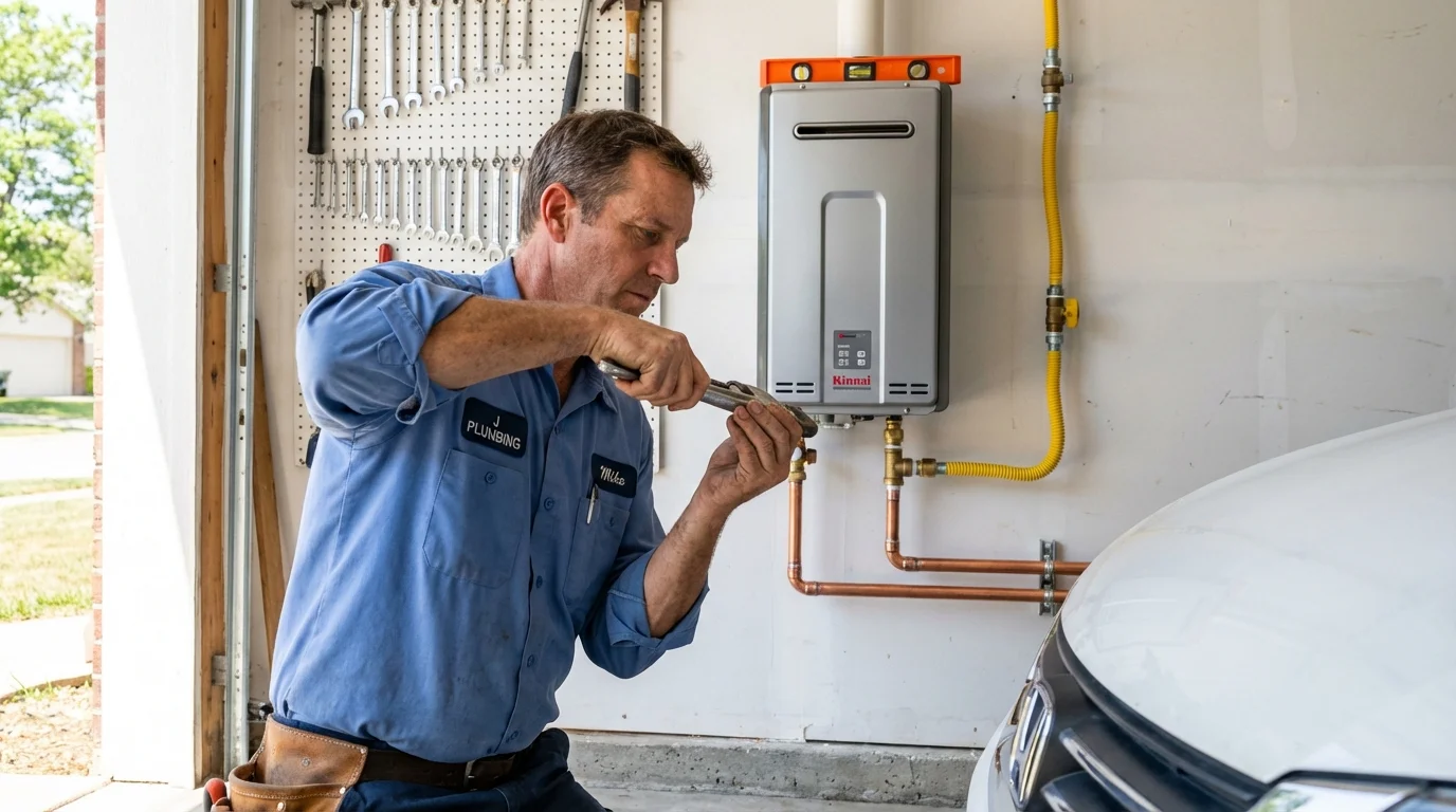 Tankless water heater installation by a Johns Plumbing LLC plumber in Lake Stevens